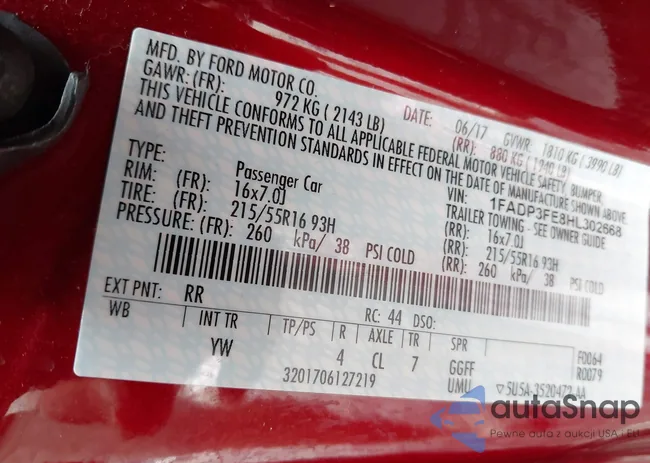 1FADP3FE8HL302668: 42866429