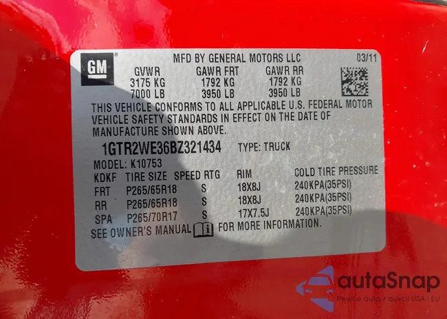 1GTR2WE36BZ321434: 42866440