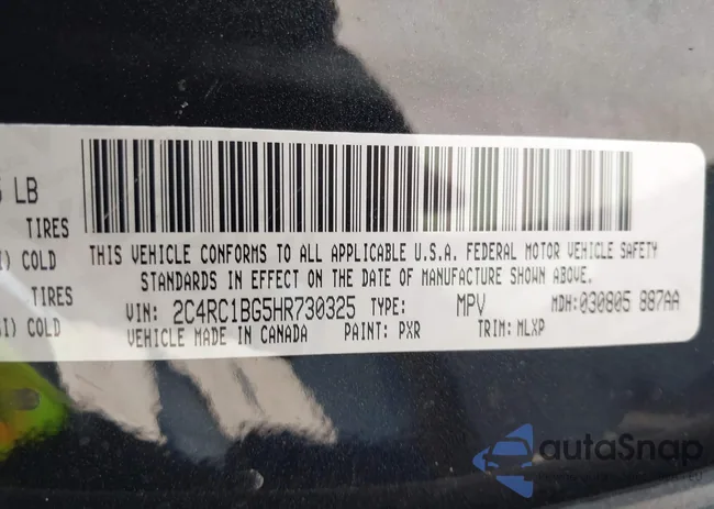 2C4RC1BG5HR730325: 42866443