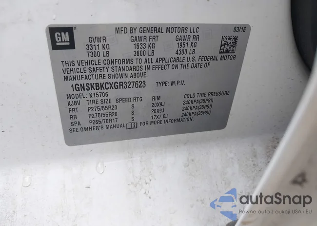 1GNSKBKCXGR327623: 42866715