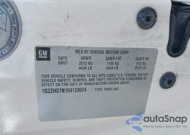 1G2ZH57N184120624: 42866716