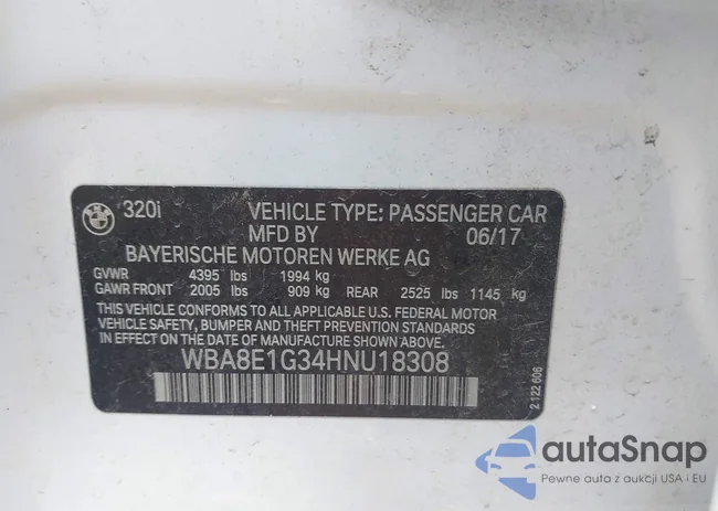 WBA8E1G34HNU18308: 42866810