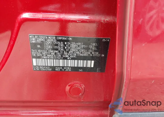 JTMRFREV8ED078413: 42867944