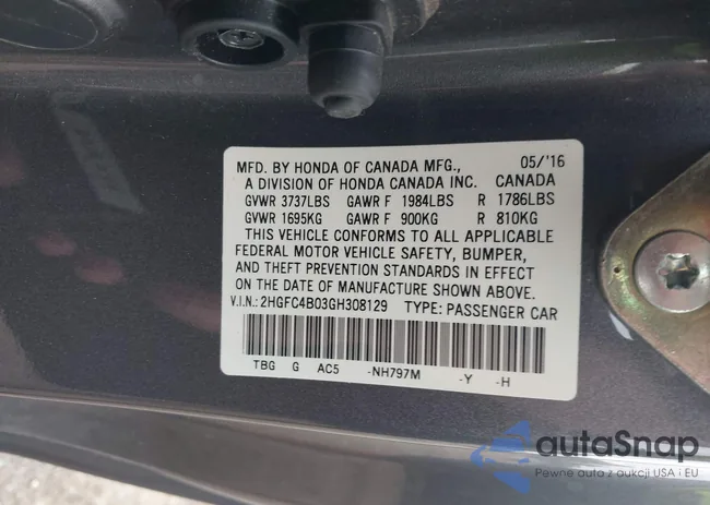 2HGFC4B03GH308129: 42868011