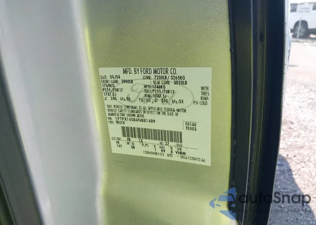 1FTPX14584NB81489: 42867582