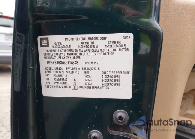 1GNES16S436114848: 42867645