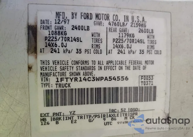 1FTYR14C3WPA54556: 42867650