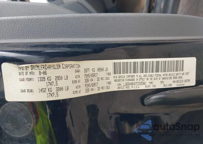 1J8GR48K07C535901: 42867664