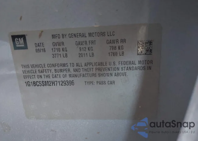 1G1BC5SM2H7129396: 42867674