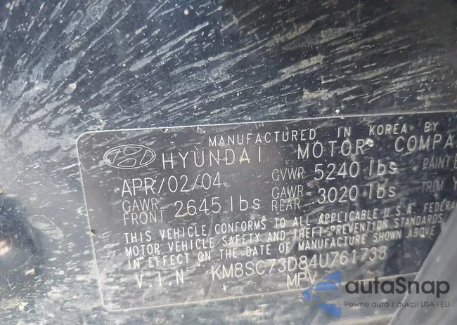 KM8SC73D84U761733: 42867724