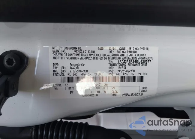 1FADP3F24EL425577: 42868832