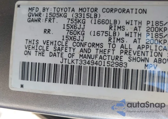 JTLKT334940152983: 42868880