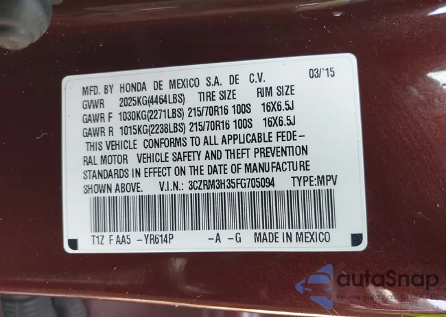 3CZRM3H35FG705094: 42868892