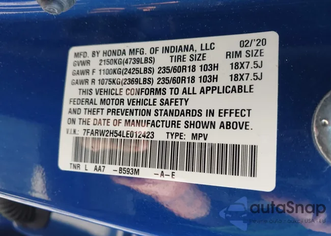 7FARW2H54LE012423: 42868900