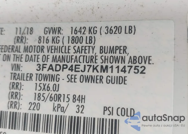 3FADP4EJ7KM114752: 42868987