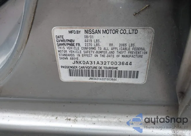 JNKDA31A32T003644: 42869084