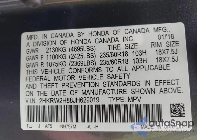 2HKRW2H88JH629019: 42869088