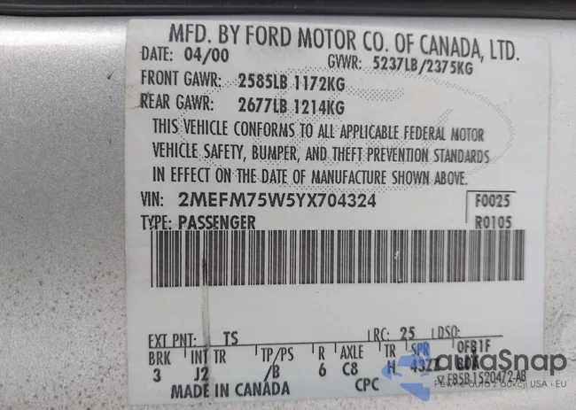 2MEFM75W5YX704324: 42868536