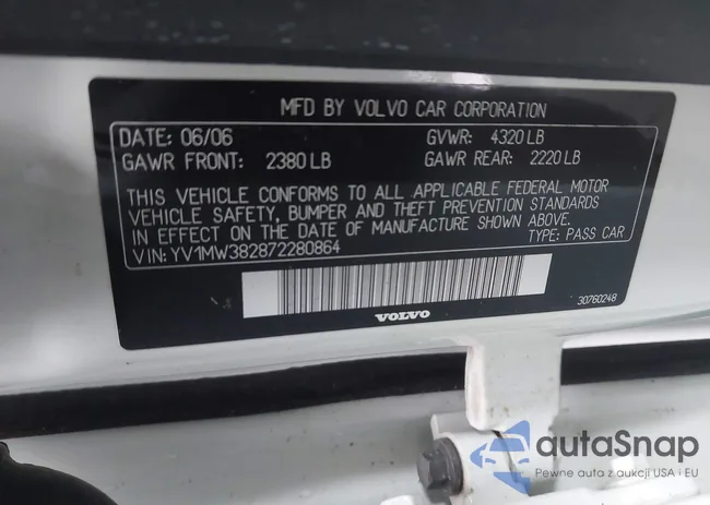 YV1MW382872280864: 42868636