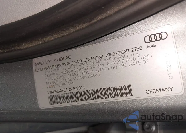 WAUGGAFC1DN109011: 42868714