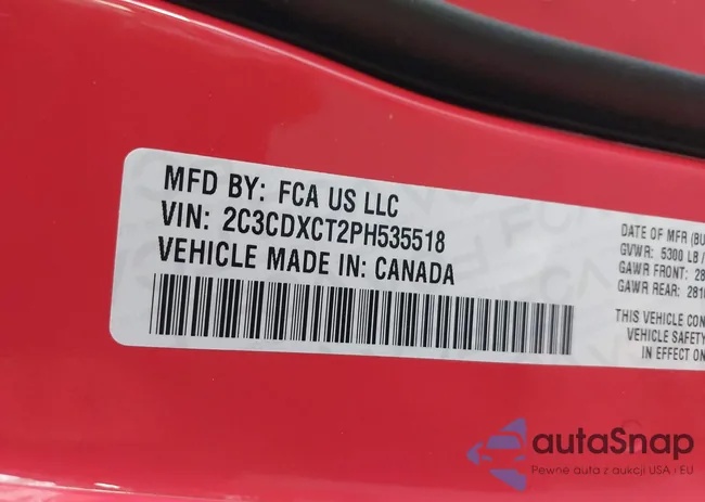 2C3CDXCT2PH535518: 42868722