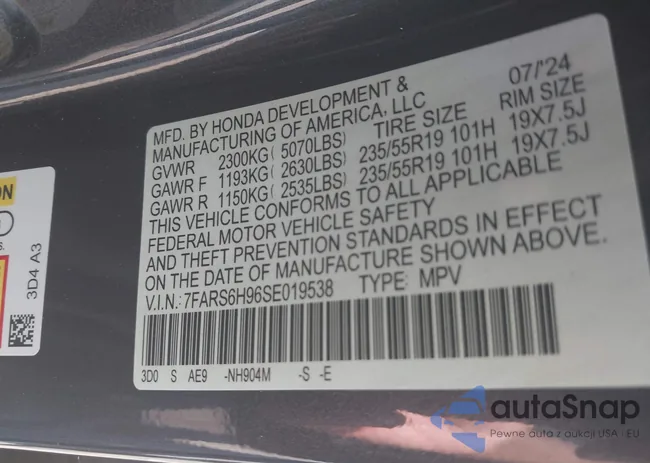 7FARS6H96SE019538: 42869801