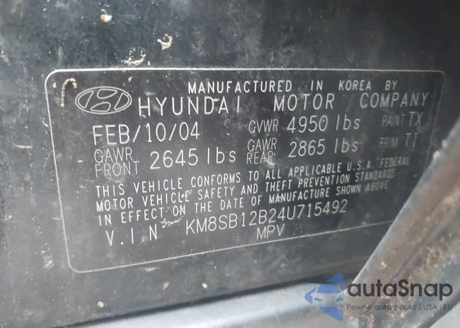 KM8SB12B24U715492: 42869955