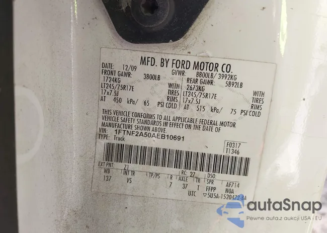 1FTNF2A50AEB10691: 42870032