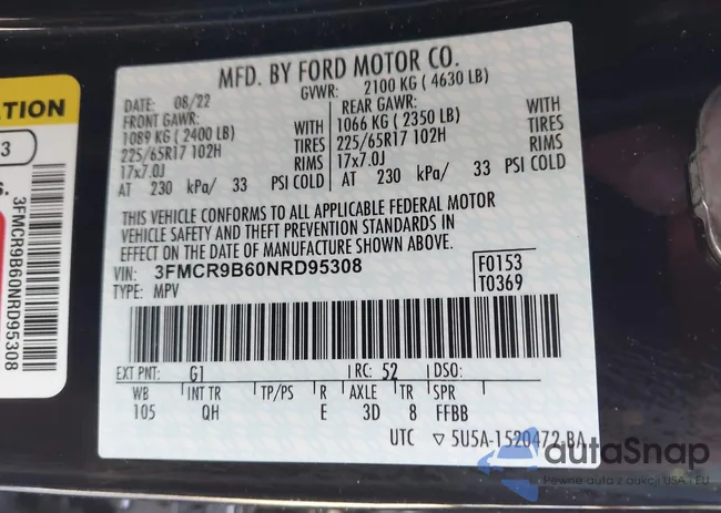 3FMCR9B60NRD95308: 42870249