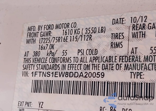 1FTNS1EW8DDA20059: 42870273