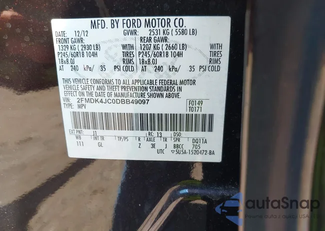 2FMDK4JC0DBB49097: 42869479