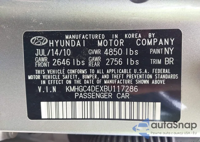 KMHGC4DEXBU117286: 42869517