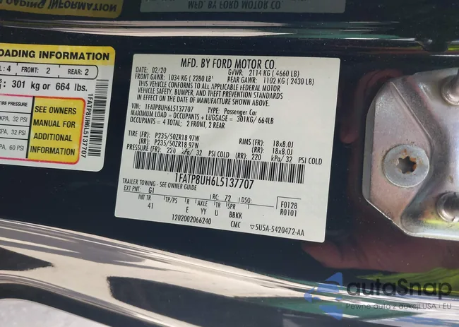 1FATP8UH6L5137707: 42869577