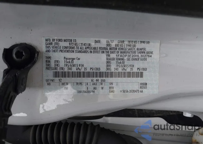 1FADP3E20HL302784: 42869670