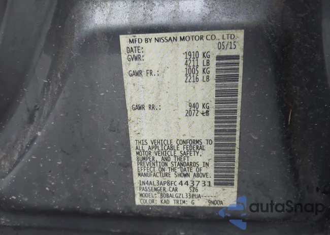 1N4AL3AP8FC443731: 42870783