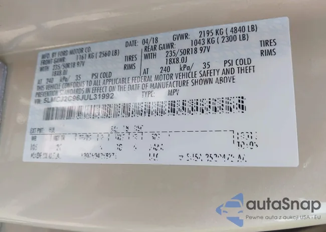 5LMCJ2C96JUL31992: 42871085