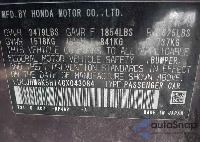 JHMGK5H74GX043084: 42871324