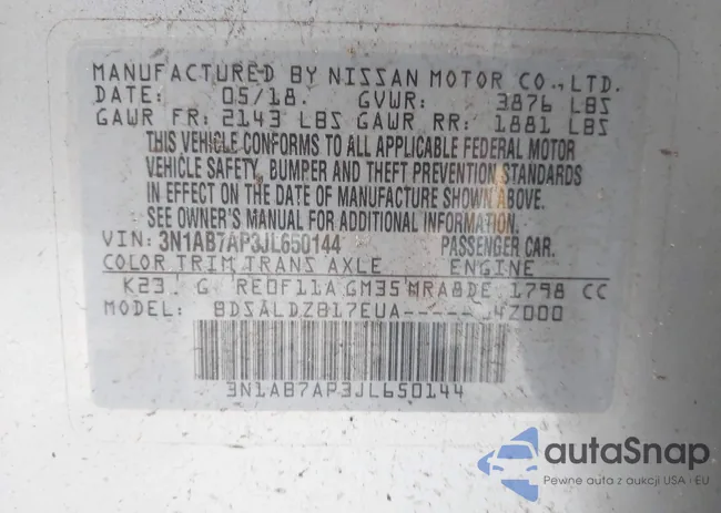 3N1AB7AP3JL650144: 42871785