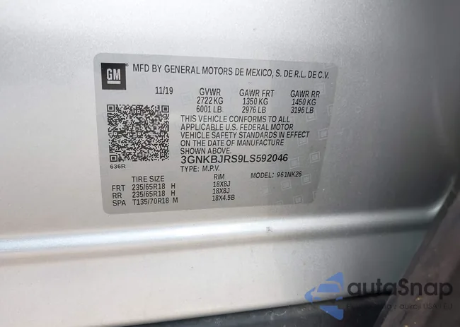 3GNKBJRS9LS592046: 42871902