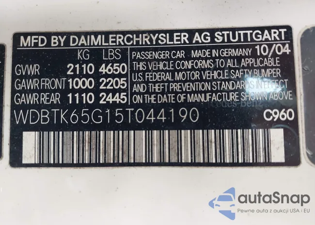 WDBTK65G15T044190: 42871978