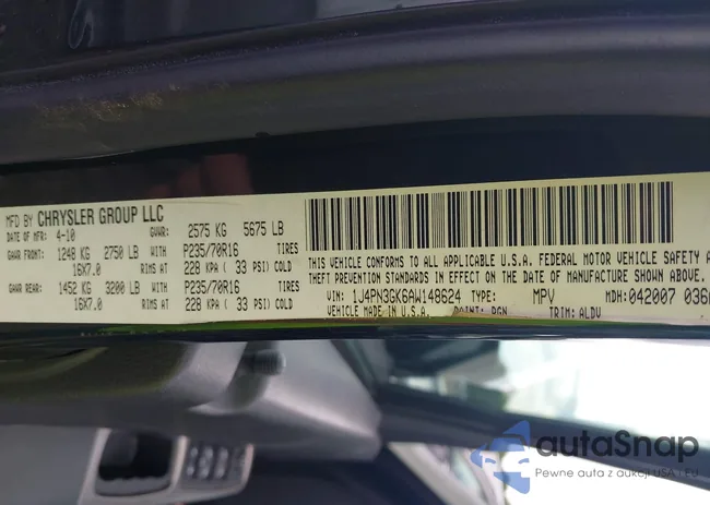 1J4PN3GK6AW148624: 42872191