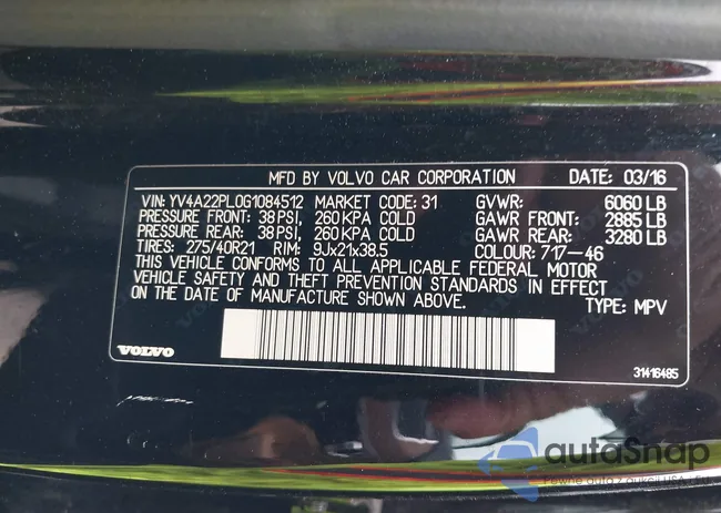 YV4A22PL0G1084512: 42871449