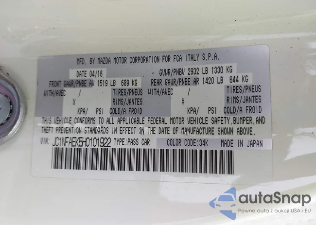 JC1NFAEK5H0101922: 42871764