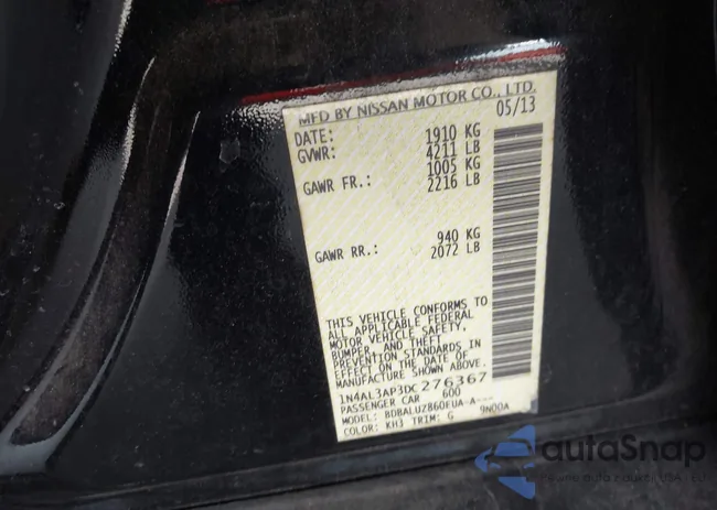 1N4AL3AP3DC276367: 42873087