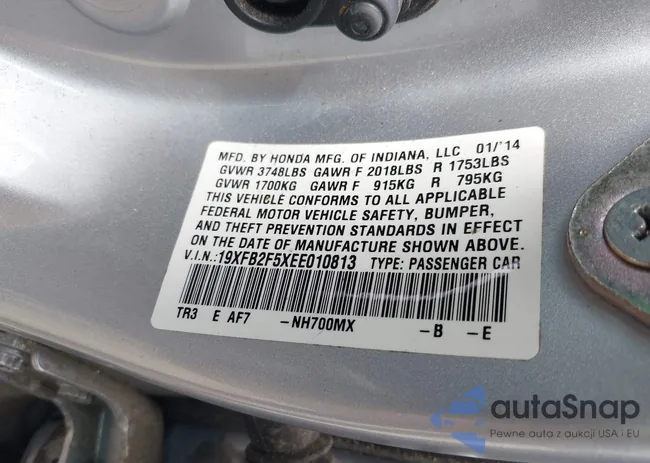 19XFB2F5XEE010813: 42873158