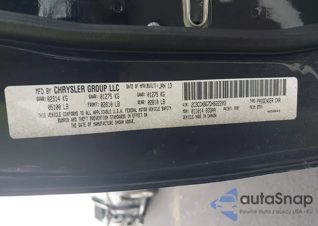 2C3CDXBG7DH622203: 42873374