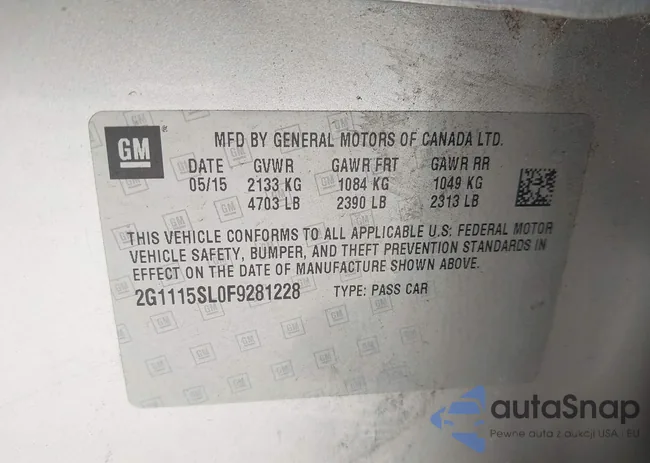 2G1115SL0F9281228: 42872696