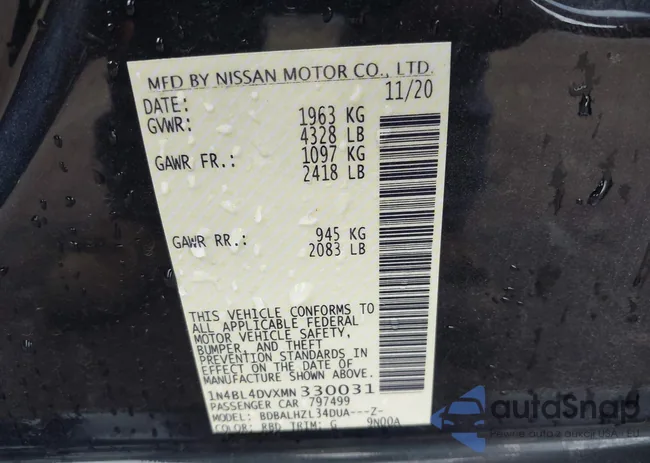 1N4BL4DVXMN330031: 42873790