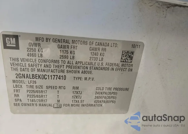 2GNALBEK0C1177410: 42873805