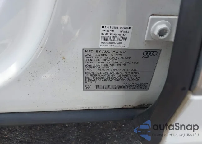 WA1LHAF76JD020001: 42873929